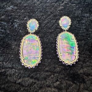 Kendra Scott Opal and Lavender Earrings